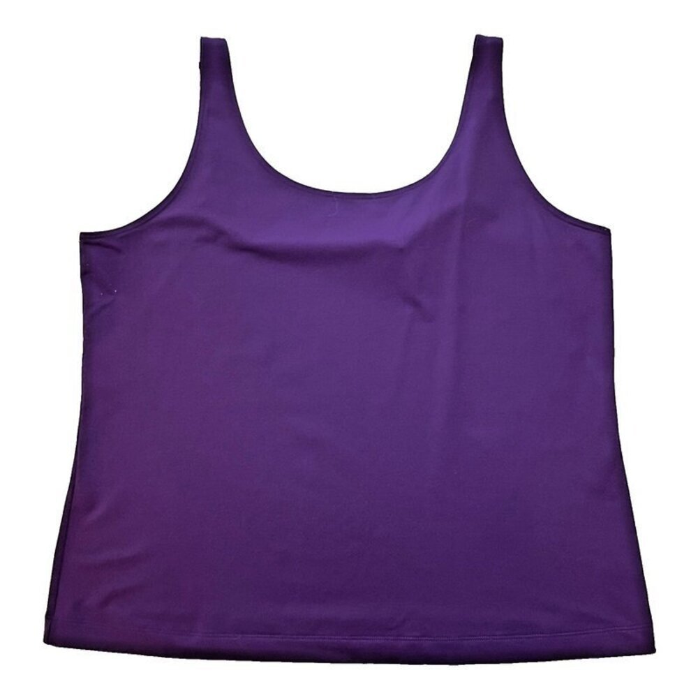 Chico's - Women's Size XL Tank Top Scoop Neck Strap Sleeve Purple Stretch